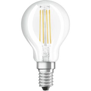 Osram Set da 2 lampadine LED, E14 sferico, trasparente, luce calda, 4W= 470LM (equiv 40 W), 300° ,