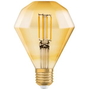 Osram Lampadina LED filamento, E27 diamante, ambrato, luce calda, 4W= 470LM (equiv 40 W), 300° ,