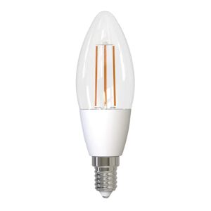 On Lampadina WIFI, LED, E14 oliva, trasparente, luce calda, 4.5W= 470LM (equiv 4,5 W), 320° dimmerabile,