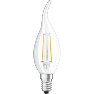 Osram Lampadina LED filamento, E14 colpo di vento, trasparente, luce calda, 4W= 470LM (equiv 40 W), 300° dimmerabile,