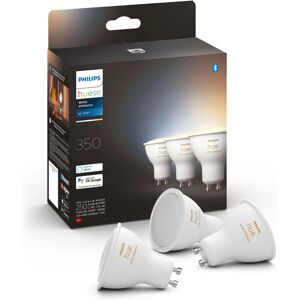 Philips Set da 3 lampadine LED, GU10 faretto, opaco, cct, 4.3W= 350LM (equiv 50 W), 42° dimmerabile,