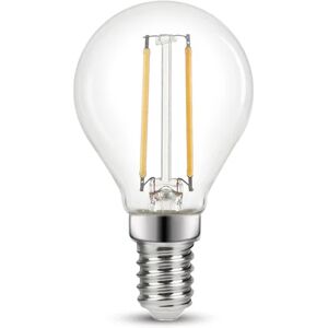 LEXMAN Lampadina LED, E14 sferico, trasparente, luce calda, 2.8W= 250LM (equiv 25 W), 330° ,