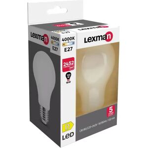 LEXMAN Lampadina LED, E27 goccia, smerigliato, luce naturale, 18W= 2452LM (equiv 150 W), 330° ,