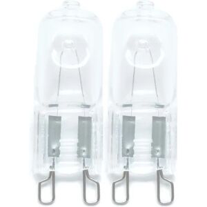 LEXMAN Set da 2 lampadine Alogeno, G9 specifico, smerigliato, luce calda, 19W= 219LM (equiv 25 W), 360° dimmerabile,