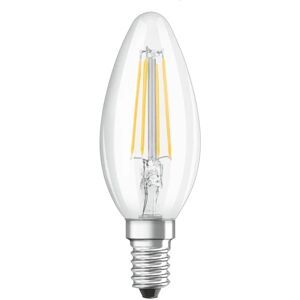 Osram Lampadina LED, E14 oliva, trasparente, luce naturale, 3.4W= 470LM (equiv 40 W), 300° dimmerabile,