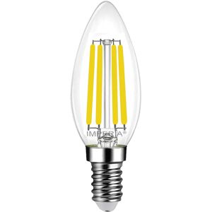 Imperia Lampadina OLIVA FILAMENTO LED, LED, E14 oliva, trasparente, luce naturale, 6W= 1110LM (equiv 78 W), 300° ,