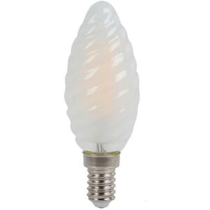 V-TAC Lampadina LED E14 4W 100LM/W Candela Filamento Incrociato Satinato 6400K