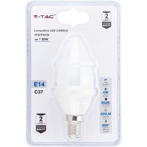 V-TAC Lampadina LED E14 4W a Candela 6400K (Blister 1 Pezzo)