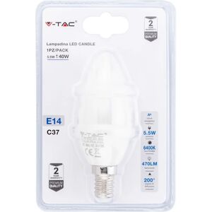 V-TAC Lampadina LED E14 5,5W a Candela 6400K (Blister 1 Pezzo)