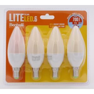 Beghelli Liteled6 Oliv 700lm 7w E14 6k5-bianca