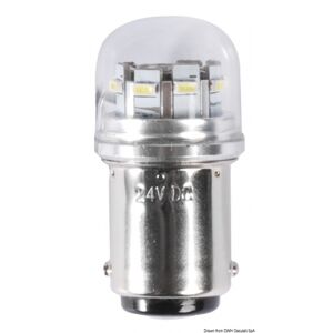 Osculati Lampadina LED SMD zoccolo BA15D Lampadina led 12/24 V 1.2 W