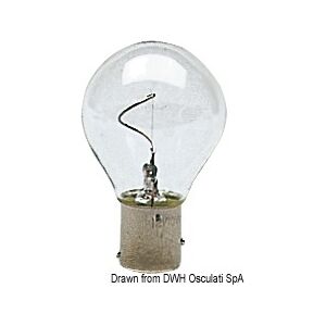 Osculati Lampadina a filamento verticale Lampadina 25 W 12 V