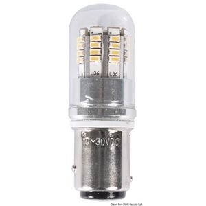 Osculati Lampadina LED BAY15D perni disassati per fanali di via Lampadina led 12/24 V 25 W