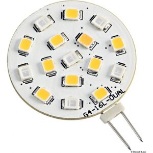 Osculati Lampadina LED SMD bicolore zoccolo G4 Lampadina LED SMD bianco rosso 12V