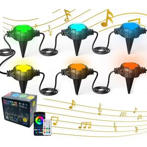 Segnapassi Led Smart Catena decorativa 16 luci Multicolore RGBW Bluetooth con telecomando Wisdom