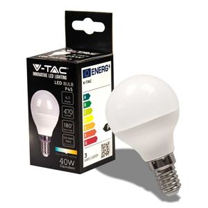 V-Tac Vt-1880n Lampadina Led Smd 4,5w E14 Mini Globo P45 Bianco Freddo 6400k - Sku 2142521