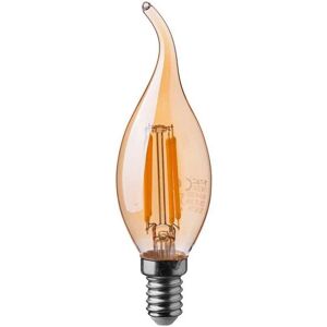 V-Tac Vt-1948 Lampadina Led Fiamma Lampada Ambrata 4w Filamento E14 2200k - 217114