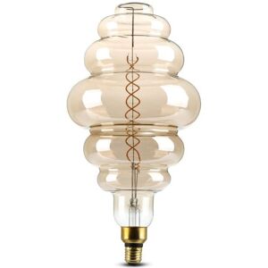 V-Tac Vt-2188d Lampada Rings Bulb Lampadina 8w E27 Xl S200 Doppio Filamento Spirale Vetro Ambrato Oscurato 1800k Dimmerabile – Sku 217465