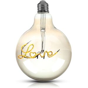 V-Tac Vt-2205 Lampadina Led Scritta Love 5w Globo Filamento E27 G125 Vetro Ambrato Oscurato Bianco Caldo 2200k - Sku 2700