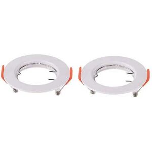 V-Tac Vt-929 Portafaretto Led Da Incasso Rotondo Policarbonato Bianco Box 2pcs Per Lampadine Gu10-Gu5.3 - Sku 6640