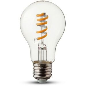 V-Tac Vt-2164 Lampadina Led Effetto Spirale Filamento 4w E27 A60 Vetro Trasparente Luce Bianco Caldo 2700k - 7336