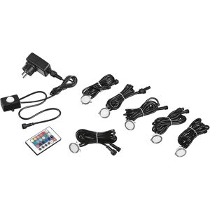 Tecnomat KIT 6 FARETTI LED INCASSO CALPESTABILI COLORATI 6x0,6W (TOT 3,6W) 4000K 100 lumen Ø30 mm IP65