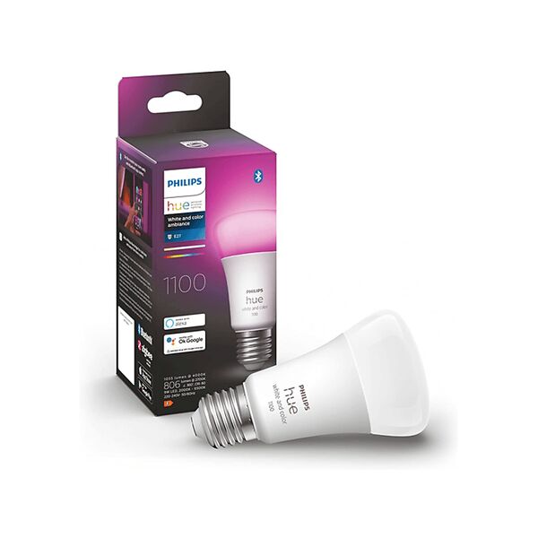 philips lampada led  hue white& color e27 9w