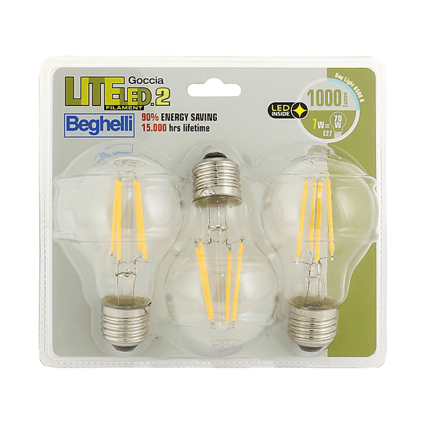 beghelli lampada led  3pz filed goc 7we27-6.5k