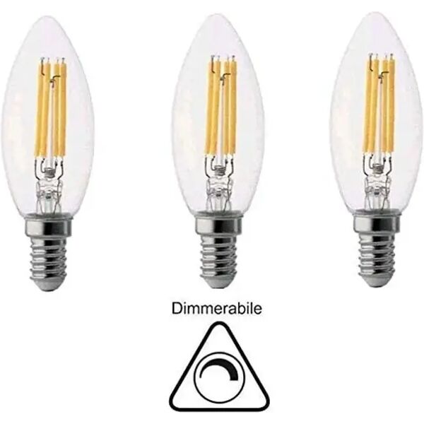 kit lampade led bourgie kartell iba oliva e14 5w dimmerabile luce calda