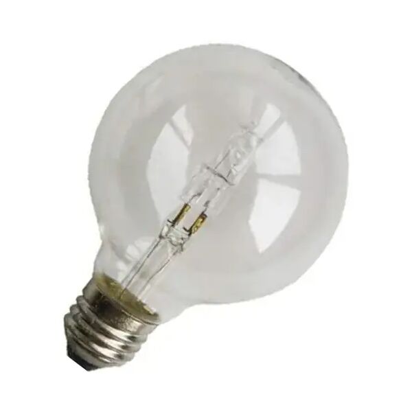 lampadina alogena globo e27 42w resa 60w dimmerabile diametro 80mm luce calda