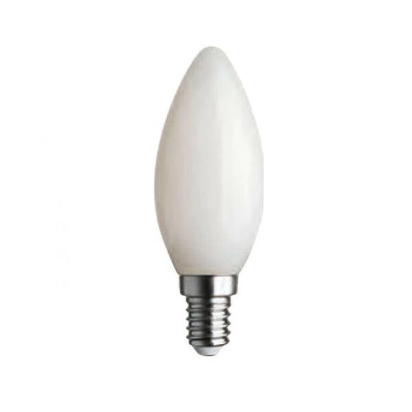 lampada led a filamento oliva e14 5w bianco latte tutto vetro luce calda 2700k dimmerabile per kartell bourgie