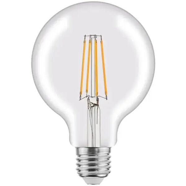 lampadina led globo e27 11w filamento dimmerabile trasparente 1521 lumen luce calda d.125mm