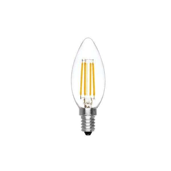 lampadina led a filamento e14 6w 700 lumen oliva trasparente 2700k