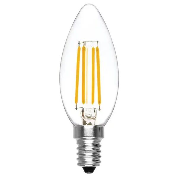 lampadina led a filamento e14 6w 800 lumen oliva trasparente 4000k