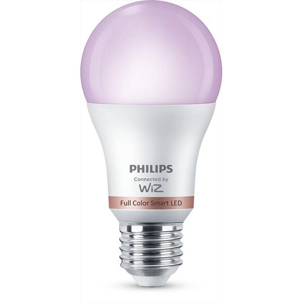 philips smart led lampadina rgb goccia smerigliata 60w e27-luce bianca e colorata