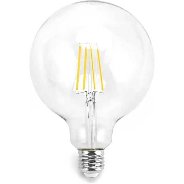 lampadina led a filamento e27 g125 a globo 4w bianco caldo 2700k aigostar