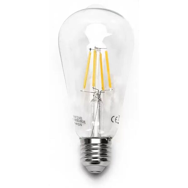 lampadina led a filamento e27 st64 6w bianco caldo 2700k aigostar