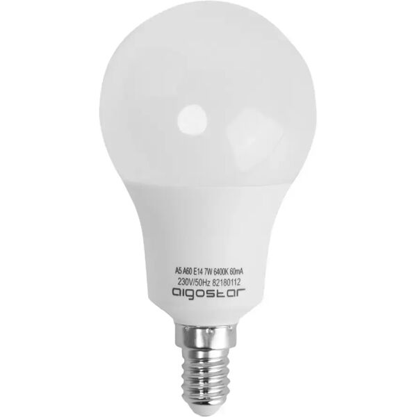 lampadina led e14 a60 a bulbo 7w bianco caldo 3000k aigostar