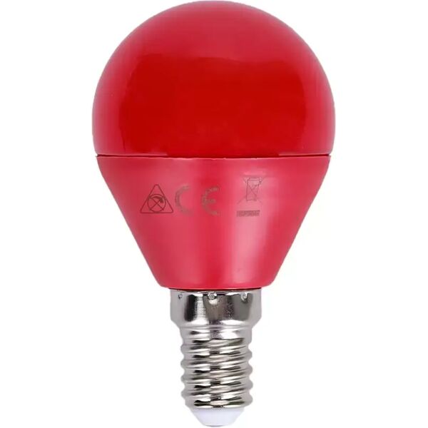 lampadina led e14 g45 a sfera 4w rossa aigostar