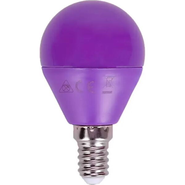 lampadina led e14 g45 a sfera 4w viola aigostar