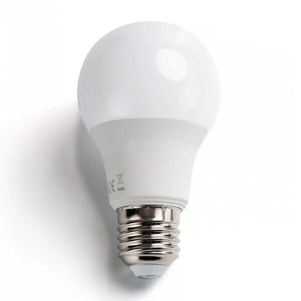 lampadina led e27 a60 a bulbo 8w bianco caldo 3000k con sensore crepuscolare aigostar
