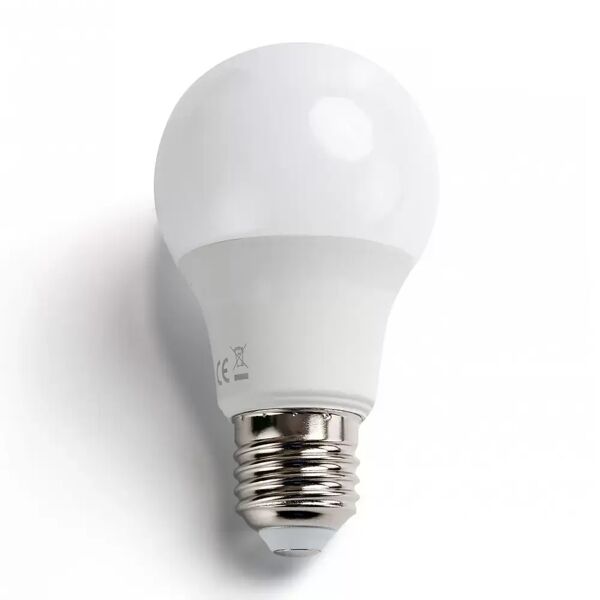 lampadina led e27 a60 a bulbo 8w bianco freddo 6500k con sensore crepuscolare aigostar