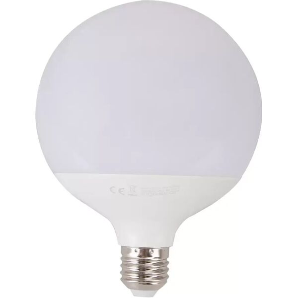 lampadina led e27 g120 a globo 18w bianco freddo 6400k aigostar