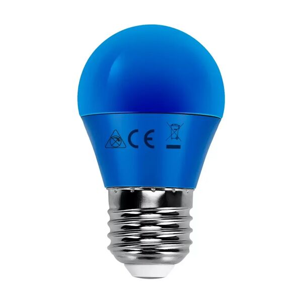lampadina led e27 g45 a sfera 4w blu aigostar