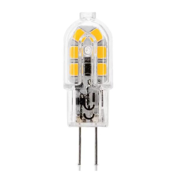 lampadina led g4 a capsula 1,3w smd trasparente bianco caldo 3000k aigostar