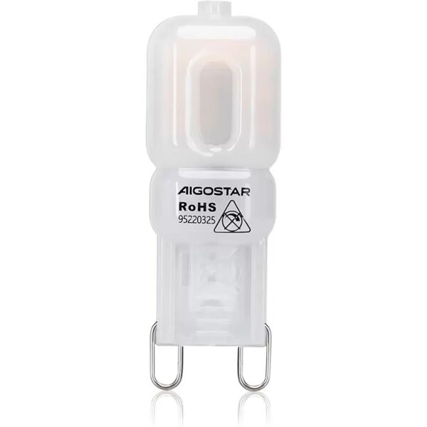 lampadina led g9 a capsula 2w smd opaca bianco caldo 3000k aigostar