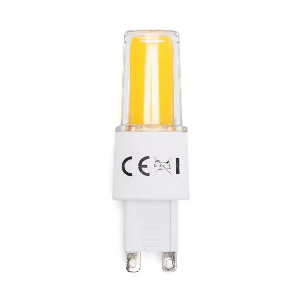 lampadina led g9 a capsula 3,3w cob in vetro trasparente bianco caldo 3000k aigostar