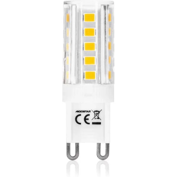 lampadina led g9 a capsula 3,5w smd trasparente bianco caldo 3000k aigostar