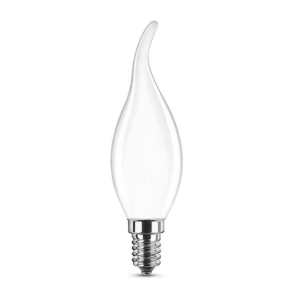 lampadina led opaca a filamento e14 cl35 a colpo di vento 6w bianco caldo 2700k novaline