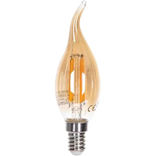 lampadina led vintage a filamento e14 cl35 a colpo di vento 4w bianco caldo 2200k aigostar